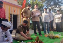 भिगवण पोलीस ठाण्याच्या नूतन इमारतीचा भूमिपूजन सोहळा राज्यमंत्री दत्तात्रय भरणे यांच्या उपस्थितीत ; अप्पर पोलीस अधीक्षक मिलिंद मोहिते यांनी केले पूजन