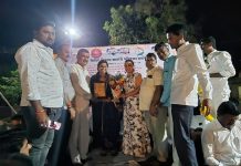 अभिनेत्री पल्लवी सोनोने यांचा राज्यमंत्री भरणे यांच्या हस्ते सन्मान ; तावशी येथील कार्यक्रमात केला सन्मान .