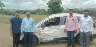 भिगवण पोलिसांची दमदार कामगिरी ; बुलेट स्वाराच्या अपघातास कारणीभूत चालक कार सह घेतला ताब्यात.